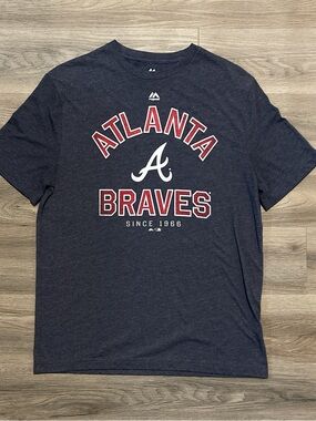 Majestic grey Crewneck Graphic Tee with White Logo